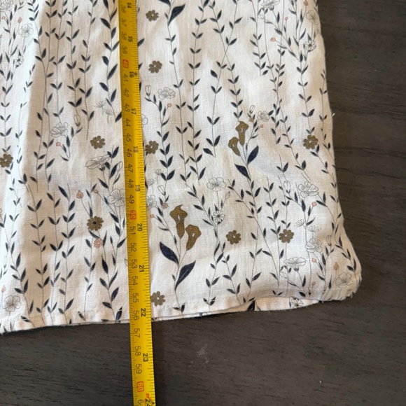 Cynthia Rowley Women’s 100% Linen Button Back Floral Top Size M - Picture 5 of 7